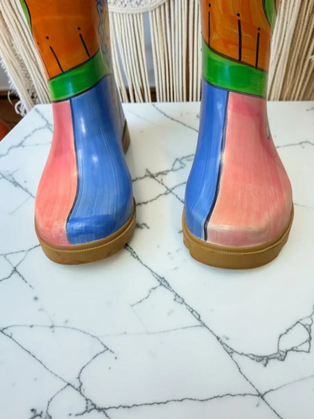 Corkys Women's Size 8 Painted Rubber Rain Boots
